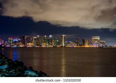 San Diego Skyline Night Stock Photo 1101020330 | Shutterstock