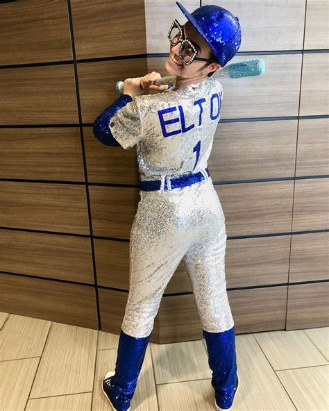 Rocketman Elton John Dodgers Baseball Uniform Cosplay Costume