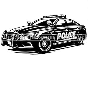 Police Car Svg & PNG Files, Cop Car Clipart, Policeman Silhouette ...