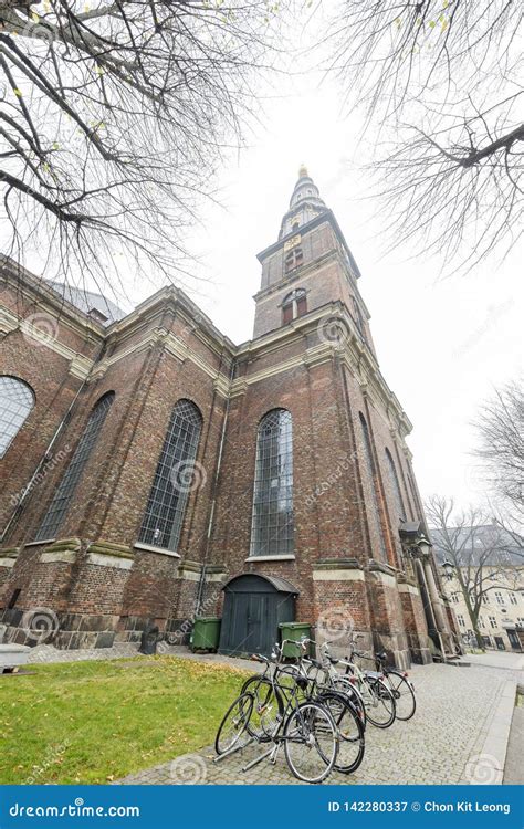 Exterior of the Famous Vor Frelser Kirke Church Stock Image - Image of historical, kirke: 142280337