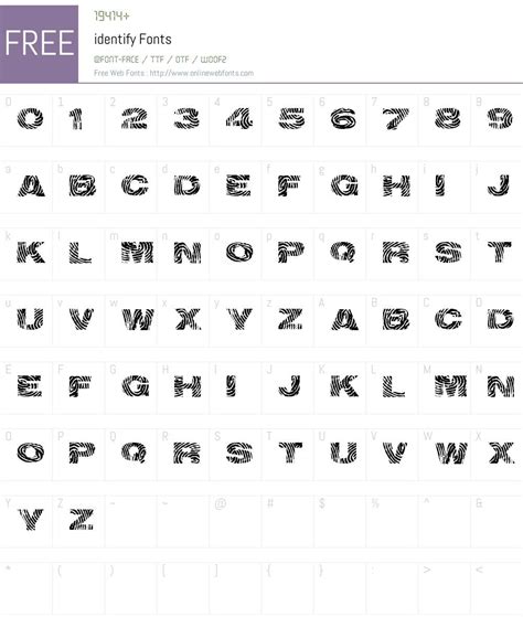 identify 1.00 March 22, 2012, initial release Fonts Free Download ...