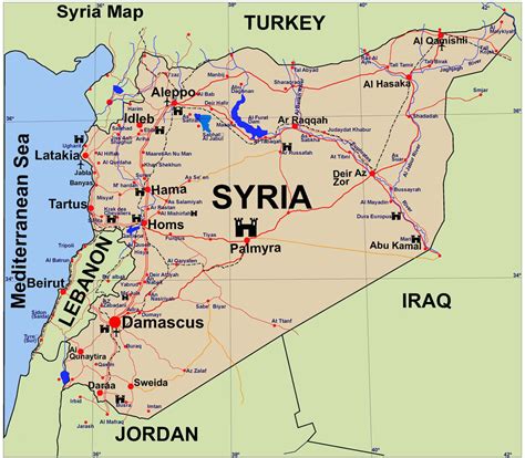 Syria Guide Map - Syria • mappery