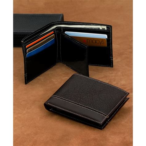 Perry Ellis Premium Leather Sheridan Passcase Wallet in Black for Men | Lyst