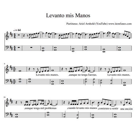 Levanto mis Manos | Samuel Hernandez | Completo Partitura Gratis PDF Piano Music, Sheet Music ...