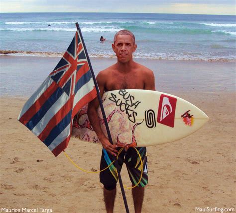 President Barack Obama goes surfing in Maui, Hawaii