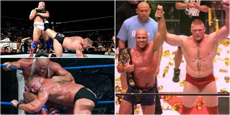 Every Major Kurt Angle Vs Brock Lesnar Match, Ranked