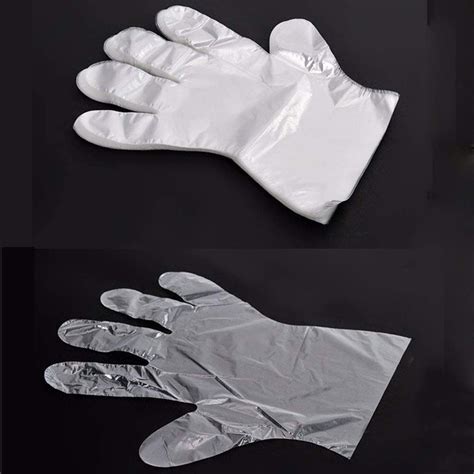 200Pcs Disposable Plastic Gloves Disposable Polyethylene Work Gloves ...