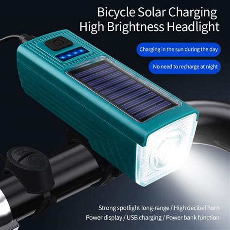 Buy USB Rechargeable Solar Bicycle Light Bicycle Headlight MTB Bike ...