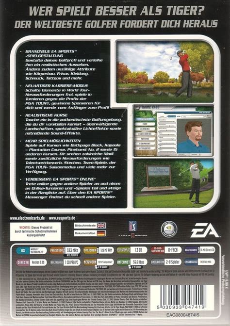 Tiger Woods PGA Tour 2004 cover or packaging material - MobyGames