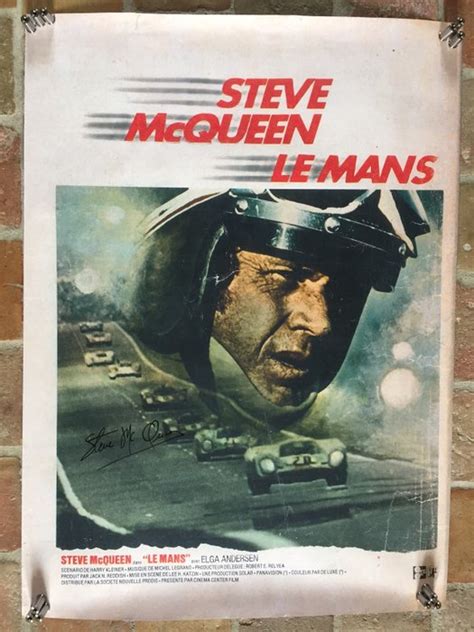 Le Mans / Steve McQueen - original autographed movie poster - Catawiki