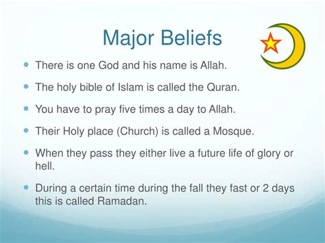 PPT - Religious Beliefs of Islam PowerPoint Presentation, free download ...