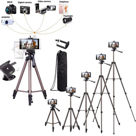 SHOOT WT3130 Protable Camera Tripod Stand with Rocker Arm for Canon Nikon Sony DSLR Camera ...