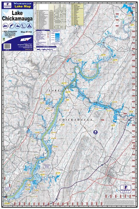 Lake Chickamauga #1704 – Kingfisher Maps, Inc.