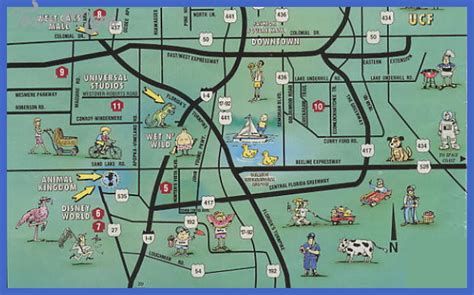 Tourist Map Of Orlando Florida - Map Of Counties Around London