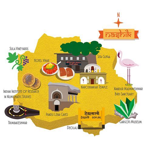 Map of Nashik - Maharashtra for Jetwings - Swapnil Redkar | Illustrated map, Map, Illustration