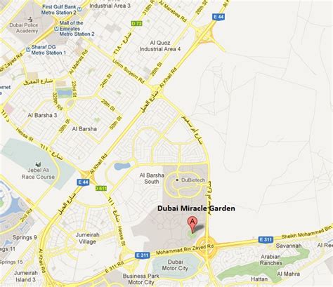 Detail Location Map of Dubai Miracle Garden for Travelers | UAE Dubai ...