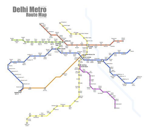An Unofficial Delhi Metro Route Map | Chasing the Metro