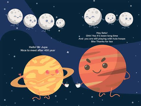 Jupiter Saturn Conjunction by drvkaaa.design on Dribbble