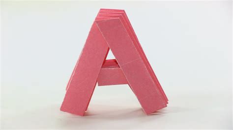 Origami Letter 'A' | How to make an Origami Letter 'A' - YouTube