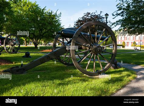 The Town common in Plaistow, New Hampshire, USA which is part of scenic ...