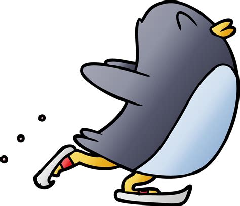 cartoon penguin ice skating 12547029 Vector Art at Vecteezy