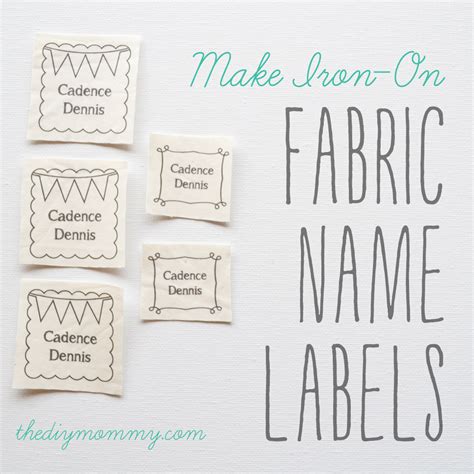 Make DIY Iron-On Fabric Name Labels