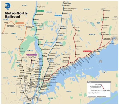 New York Metro-North Railroad (MNR) map - Ontheworldmap.com