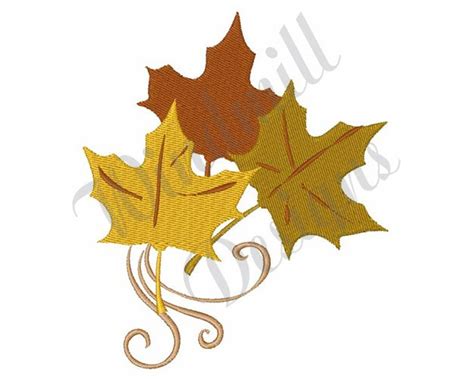 Fall Leaves Machine Embroidery Design Embroidery Designs - Etsy