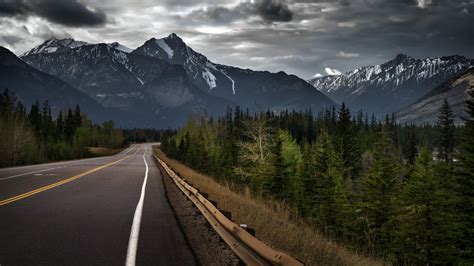 Fondos de pantalla : paisaje, bosque, montañas, rock, naturaleza, la carretera, Nubes, tormenta ...