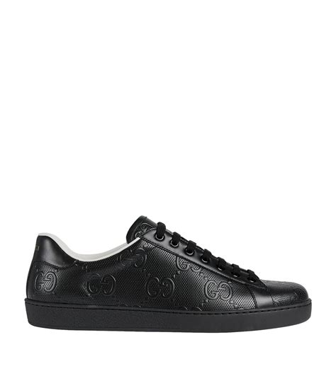 Mens Gucci black Ace GG-Embossed Sneakers | Harrods UK