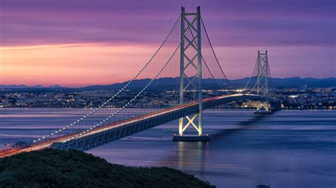 Akashi-Kaikyo Bridge Japan 4K HD Travel Wallpapers | HD Wallpapers | ID #78768