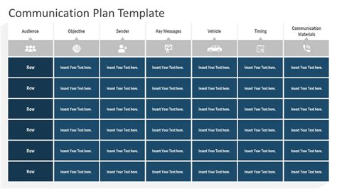 PowerPoint Communication Plan Table - SlideModel