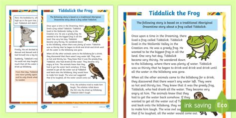 FREE! - Tiddalik the Frog Story - Australia (teacher made)