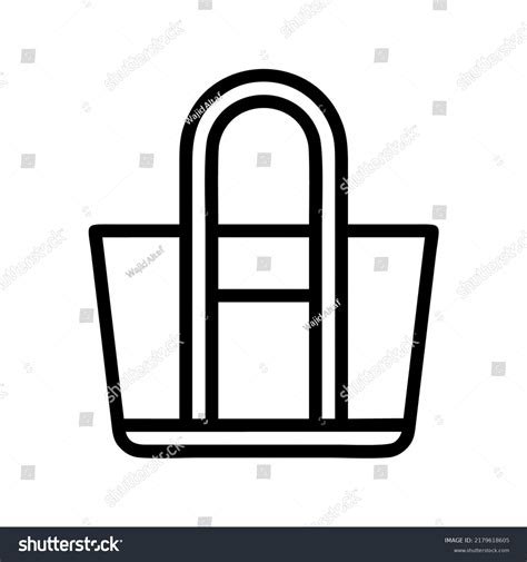 Tote Bag Clipart Black White Stock Vector (Royalty Free) 2179618605 ...