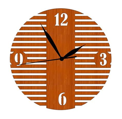 Laser Cut Ornament Floral Wall Clock Wooden Free CDR Vectors Art for ...