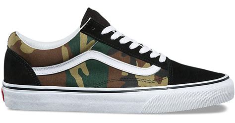 Vans Woodland Camo Old Skool Shoes in Black for Men | Lyst