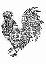 Printable Rooster Coloring Pages For Adults  Page sketch template