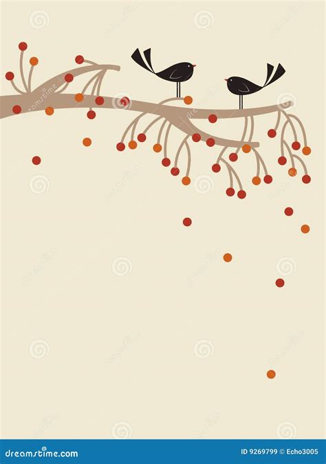 Vector Bird And Tree Royalty Free Stock Images - Image: 9269799