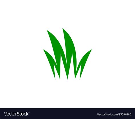 Grass logo design template Royalty Free Vector Image