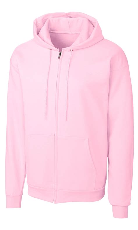 Clique Men's Basics Fleece Full Zip Hoodie, Pale Pink - L - Walmart.com