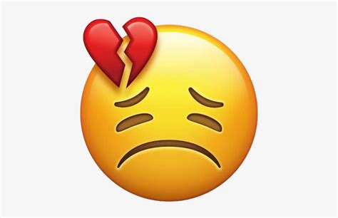 Sad Broken Heart Emoji - 500x500 PNG Download - PNGkit