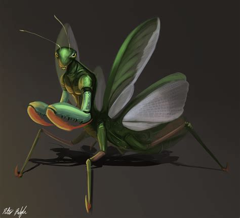 Praying Mantis Painting