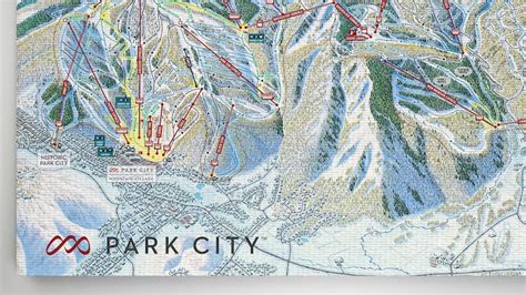 Park City Mountain Resort Licensed Trail Map Large Canvas 30 X 58 - Etsy