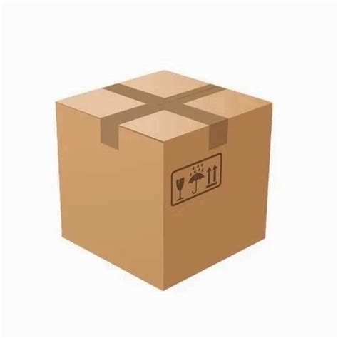 Single Wall - 3 Ply Square Logo Corrugated Box, For Packaging at Rs 25 ...