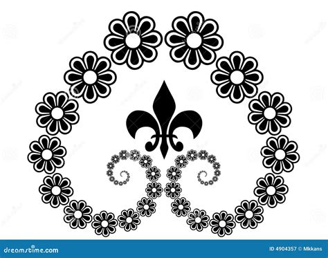 Flower line art stock illustration. Illustration of flower - 4904357