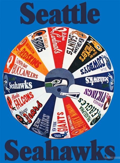 1976 Seattle Seahawks Retro Poster - Row One Brand