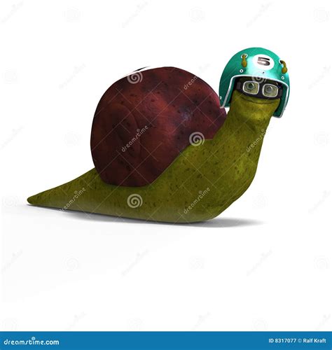 Cartoon Racing Snail stock illustration. Illustration of cute - 8317077