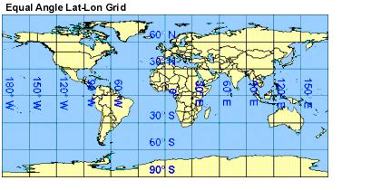 Longitude And Latitude Map With Degrees