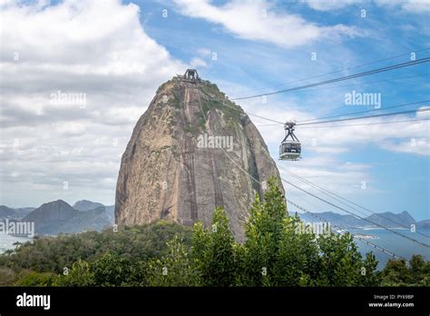 Sugar Loaf Mountain Cable Car view from Urca Hill - Rio de Janeiro ...