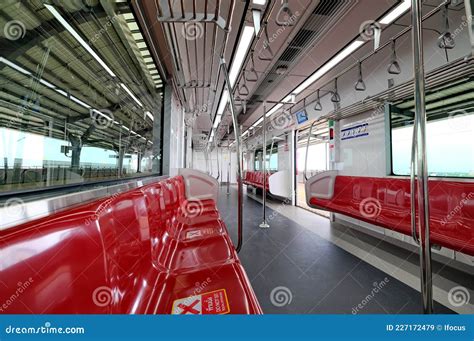 Bright Empty Interior of SRT Red Line Commuter Train Editorial Stock Image - Image of thai ...